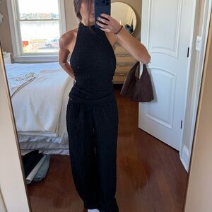 Zara black textured set